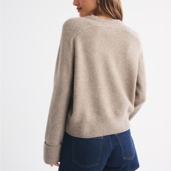 The A&F Madeline Crew Sweater in Light Brown - Picture 4 of 9
